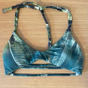 Green Jungle Print Midori Bikini Top (S)